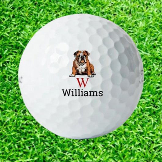 Bulldog-Geschenk Golfball