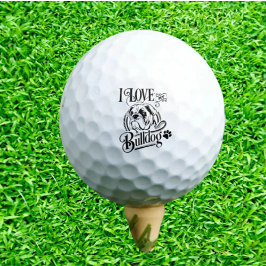 Bulldog-Geschenk Golfball