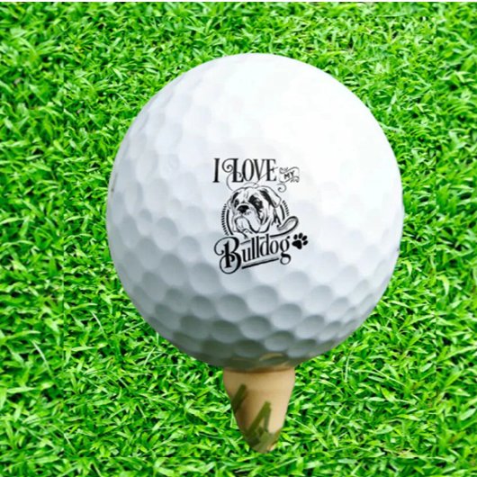 Bulldog-Geschenk Golfball