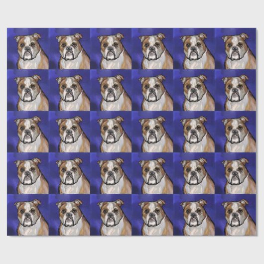 Bulldog Geschenkpapier (Flach)