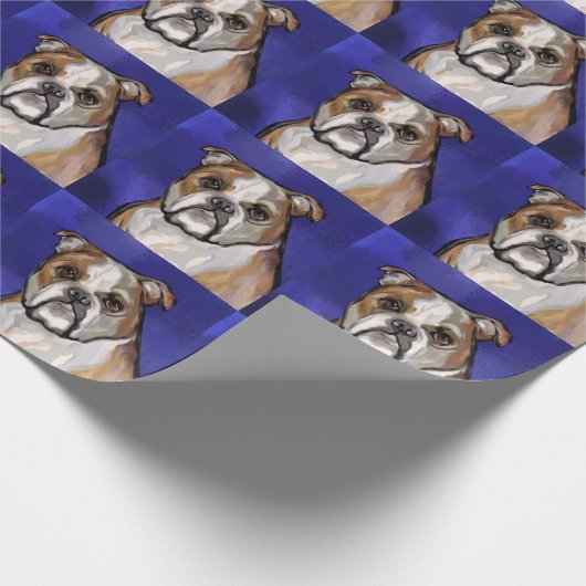 Bulldog Geschenkpapier (Ecke)