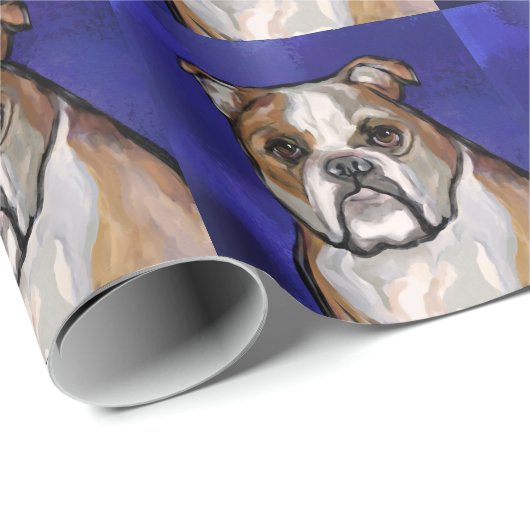 Bulldog Geschenkpapier (Rolleneckpunkt)