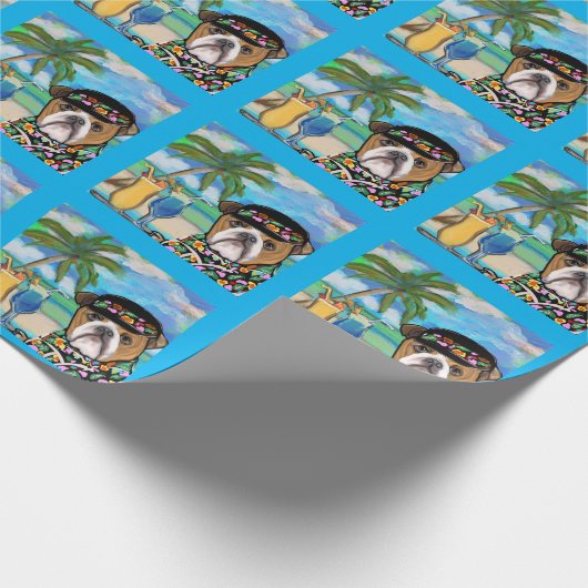 Bulldog Geschenkpapier (Ecke)
