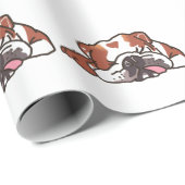 Bulldog Geschenkpapier (Rolleneckpunkt)