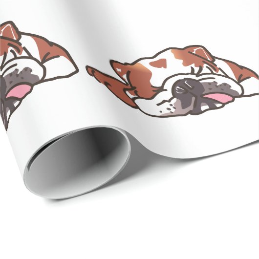 Bulldog Geschenkpapier (Rolleneckpunkt)