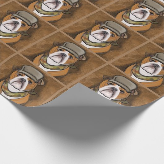 Bulldog Geschenkpapier (Ecke)