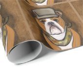 Bulldog Geschenkpapier (Rolleneckpunkt)