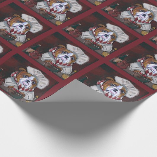 Bulldog Geschenkpapier (Ecke)