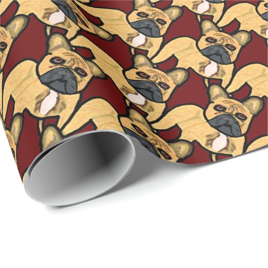 Bulldog Geschenkpapier (Rolleneckpunkt)