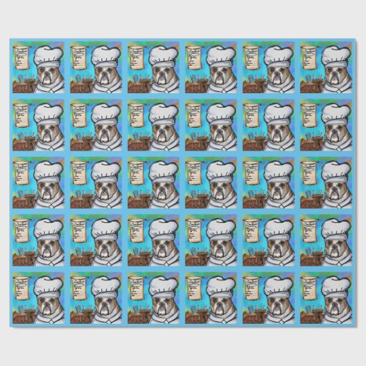 Bulldog Geschenkpapier (Flach)