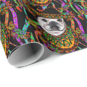 Bulldog Geschenkpapier (Rolleneckpunkt)