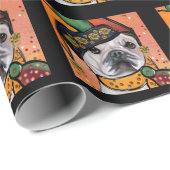 Bulldog Geschenkpapier (Rolleneckpunkt)