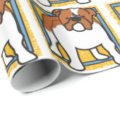 Bulldog Geschenkpapier (Rolleneckpunkt)
