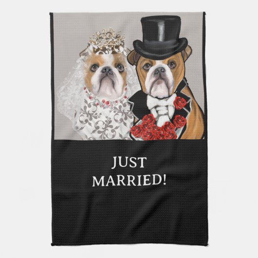 Bulldog Geschirrtuch (Vertikal)