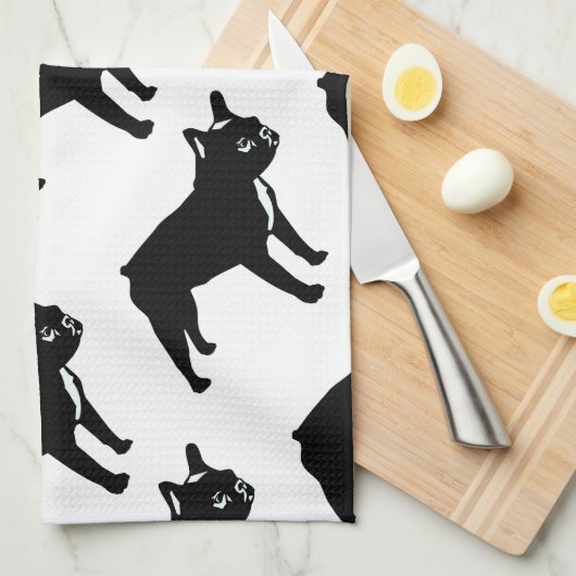 Bulldog Geschirrtuch (Viertel Falte)