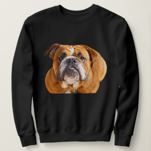 Bulldog-Gesicht - English Bulldog, Brown Sweatshirt
