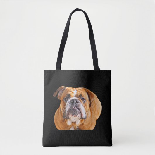 Bulldog-Gesicht - English Bulldog, Brown Tasche (Vorderseite)