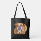 Bulldog-Gesicht - English Bulldog, Brown Tasche (Rückseite)