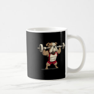 Bulldog-Gewichtheben Grafik Tier Fitness Gym F Kaffeetasse