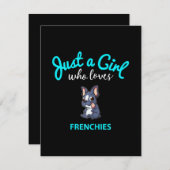 Bulldog Girls Französisch Bulldog Geschenk Dankeskarte (Vorne/Hinten)