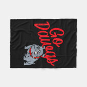 Bulldog Go Dawgs Girls Youth Teen Boys Kids Men Wo Fleecedecke (Vorderseite (Horizontal))