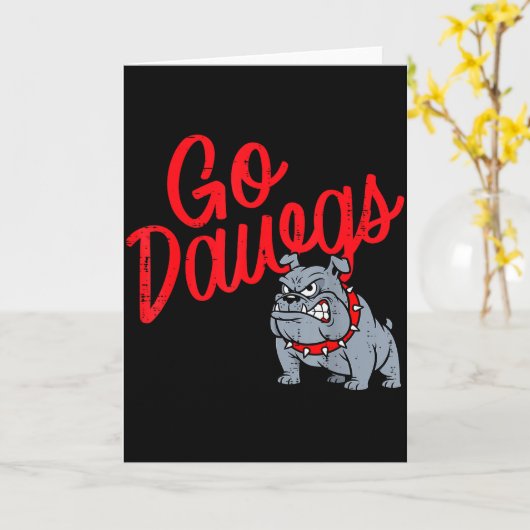 Bulldog Go Dawgs Girls Youth Teen Boys Kids Men Wo Karte (Gelbe Blume)