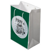 Bulldog Golf Mittlere Geschenktüte (Vorderseite Schrägansicht)
