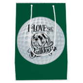 Bulldog Golf Mittlere Geschenktüte (Rückseite)