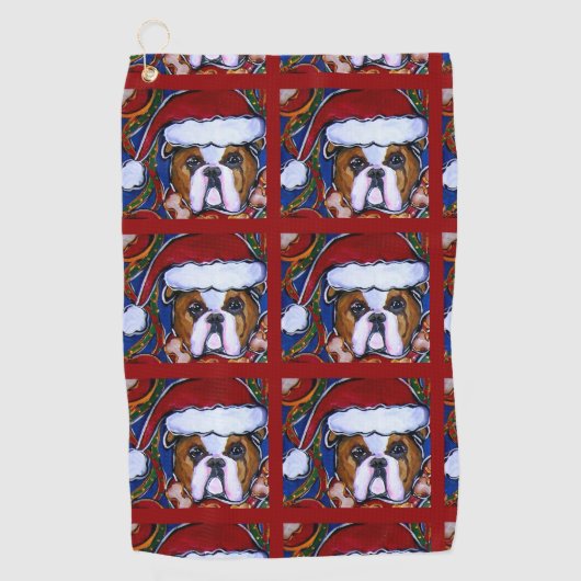 Bulldog Golfhandtuch (Vorderseite)