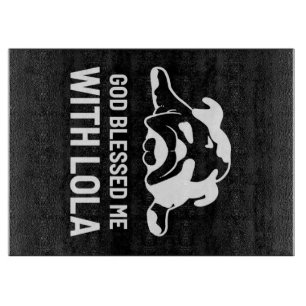 Bulldog Gott segnete mich mit Lola Schneidebrett