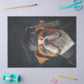 Bulldog Graduate Decoupage Seidenpapier (Basteln)