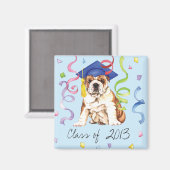 Bulldog Graduate Magnet (Vorderseite/Rückseite)