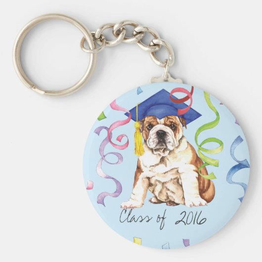 Bulldog Graduate Schlüsselanhänger (Vorne)