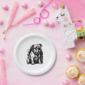 Bulldog Graffiti Bulldog Art Bulldog Lover Bulldog Pappteller (Party)