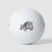 BULLDOG GRAU CARTOON GOLF BALL (Vorderseite)