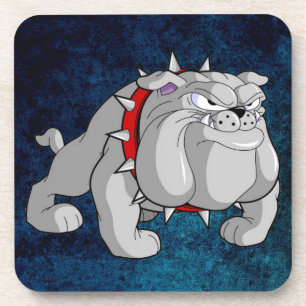 BULLDOG GRAY CARTOON GETRÄNKEUNTERSETZER