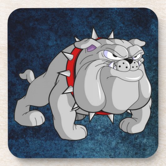 BULLDOG GRAY CARTOON GETRÄNKEUNTERSETZER (Vorderseite)