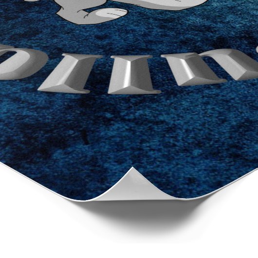 BULLDOG GRAY CARTOON POSTER (Ecke)