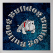 BULLDOG GRAY CARTOON POSTER (Vorne)