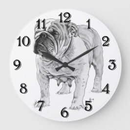 Bulldog Große Wanduhr