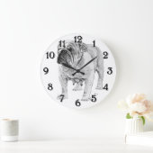 Bulldog Große Wanduhr (Zuhause)