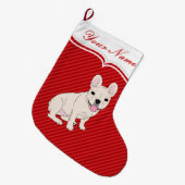 Bulldog Großer Weihnachtsstrumpf (Vorderansicht (hängend))