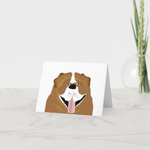 Bulldog-Grußkarte Feiertagskarte