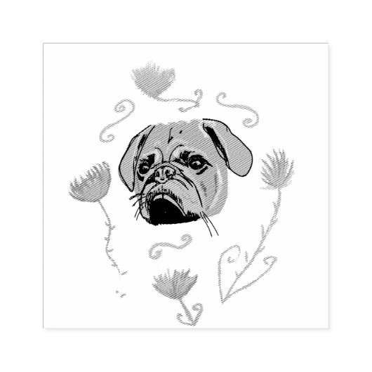 Bulldog Gummistempel (Prägung)