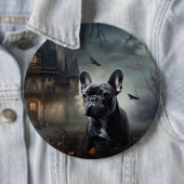 Bulldog Halloween Beängstigend Button (Beispiel)