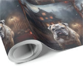 Bulldog Halloween Beängstigend Geschenkpapier (Rolleneckpunkt)