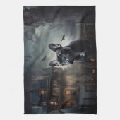 Bulldog Halloween Beängstigend Geschirrtuch (Vertikal)