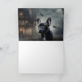 Bulldog Halloween Beängstigend Karte (Innenseite)