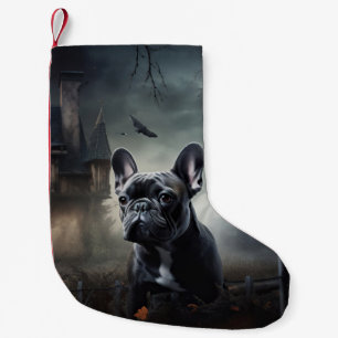 Bulldog Halloween Beängstigend Kleiner Weihnachtsstrumpf