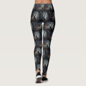 Bulldog Halloween Beängstigend Leggings (Rückseite)